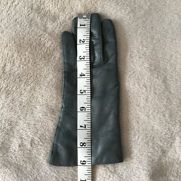 LOUIS FISCHL grey leather gloves - Picture 6 of 8